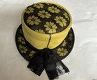 Vintage Women Leather Hat With Lace