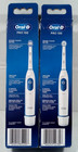 Lot Of 2 Oral-b Pro 100 Gum Care And Precision Clean Power Toothbrush White New