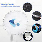 6 8 10 12 16 20ft Fishing Cast Net Bait Easy Throw Hand Cast Strong Nylon Mesh