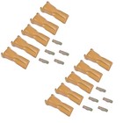 10 Pieces V23syl Bucket Teeth With V23pn Flex Pins Yellow Alloy Steel Brand New