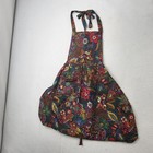 Fab Vintage Kitchen Apron Usa Made Bold Flower Psychedelic Quilted Chrismas
