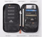 Travel Passport Wallet Rfid Family Waterproof  Lightweight Document Organizer