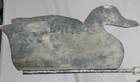 Antique Weathervane Lightning Rod Duck Silhouette Wooden Cutout Glass Ball 1920s