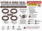 Jade Commercial Range Flange O-ring Viton Seal 4 Pack Brown Fkm Repair