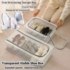 1 2 3 4 Pcs Clear Shoe Storage Boxesminimalist Modern Pvc Materialrectangular