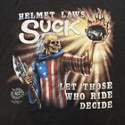 Vintage 90s Helmet Laws Suck Rebel Rider 3d Emblem Shirt Size Large Just Brass