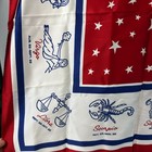 Vintage Horoscope Zodiac Astrology Fabric Cloth Altar Cover Tarot Square 24 In