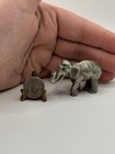 Vintage Hudson Fine Pewter Elephant Miniature Figurine Metal Animal Trinket