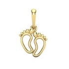 Baby Footprint Pendant Necklace 925 Silver Gold Tone New Mom Gift