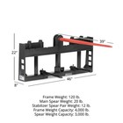 Titan Attachments Economy Series Hay Frame  39  C2 Spear  Ssqa