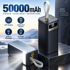 50000mah Wireless Power Bank Portable Fast Charger External Battery Backup New