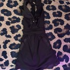 Bcbgeneration Black Tuxedo Halter Mini Dress Size 4 Ruffle Bow