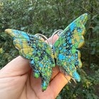 3 6  Natural Unknown Carved Butterfly Reiki Crystal Skull Decor Gift 1pc