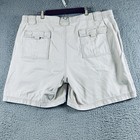 St  John s Bay Cargo Shorts Men s 100  Cotton Beige Size 42 Inseam 7 