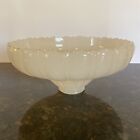 Vtg Ribbed Milk Glass 8 75 In Hanging Light Pendant Antique Art Deco