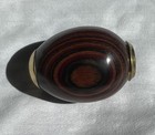 Van Cort Green Wood Gemstone Kaleidoscope Egg Signed Van Cort Usa