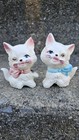 Vintage Darling Japan Winking Eye Kitty Salt And Pepper Set W  Original Box 50 s