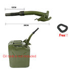Black Metal Jerry Can Gas Canister Rubber Nozzle Spout Military Style Clamp 20l
