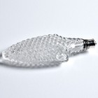 Crystal  silver Top Victorian Scent Bottle Diamond Cut