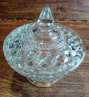 Vintage Anchor Hocking Wexford Vintage Clear Glass Lidded Candy Dish