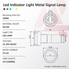 Apiele 5pcs Led Indicator Light 10mm Waterproof 10mm-12v-24v  Multicolored