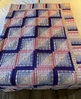 Patchwork Quilt Pink And Purple  Handmade  Some Machine  87 X 104 Beautiful 