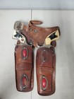 Vintage Hubley Cap Guns And Dual Leather Holster Rig Texen Jr