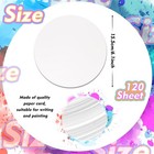 Fullhawl 120 Pcs White Cardstock Round Spin And Spiral Art 6 1 Inches  