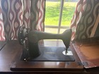 Antique Treadle Sewing Machine With Wooden Cabinet Pre-1930 Original