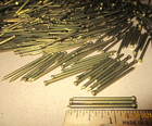 50 - Orig  Vintage  1 1 2  Long X   14 - Solid Brass Finish Nails Made In U s a 