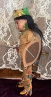 Antique German 10    Armand Marseille Native American Indian Bisque Head Doll