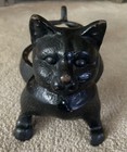 Cast Iron Americana Vintage Cat Feed Bowl Stand 16    Black   B   Original