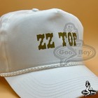 Zz Top Hat Vintage Retro White Gold Trucker Rope Cap Texas 80s 90s Rock