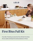 Lalo 6pc Silicone First Bites Full Kit Feeding Set - Oatmeal  Free Shipping
