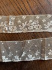 Antique Lace - 19th Century - 2 Valenciennes Bobbin Lace Pieces