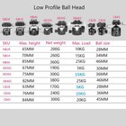 Low Profile Camera Tripod Head 34mm All Metal Cnc Machining Panorama Ball Head