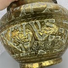 Large Antique Indo Persian Middle Eastern Brass Jardiniere Planter