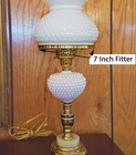 Green Over White Opal Cased Glass 7 Inch Fitter Student Style Lamp Shade