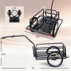 Folding Bicycle Cargo Storage Cart And Luggage Trailer With Hitch - Black