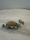 Vintage Florenza Pin Cushion French Poodle Metal Gold Velvet Bobble Head  tail
