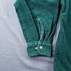 Winnie The Pooh Shirt Womens Extra Large Green Shacket Tunic Corduroy Vintage