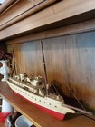 Rare Custom 1880-1920 Handmade Wooden Ship Steam Boat Cruise Sail Model      