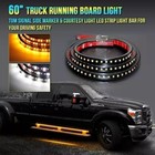 2x 60  Running Board Led Light Drl Side Step Strip Bar Amber White Turn Signal E