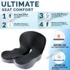 Ergonomic Memory Foam Seat Cushion Back Support Office Chair Car Seat Pillow New