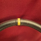Nrg Innovations 3-spoke Steering Wheel Black Leather Aluminum Yellow Stripe Hub