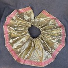 Vtg Gold Lame   Pink Clown Ruff Costume Ruffle Collar