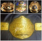 Best Of All Time Title Belts Replicas In Zinc   Brass Leather 4mm Gold Plated