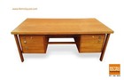 Teak Danish Modern Executive Desk Arne Vodder  Hp Hansen  Mid-century Mcm Eames