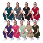 Medical Uniform Scrub Set V-neck Straight Women Working Suit Hospital Clinic Spa