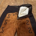 Vintage Gabardine Suede Pants Rodeo Western  Handmade Soft 1950s Rare Cowboy